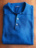 Load image into Gallery viewer, Crittenden Linen/Cotton Knit Polo in Bright Navy
