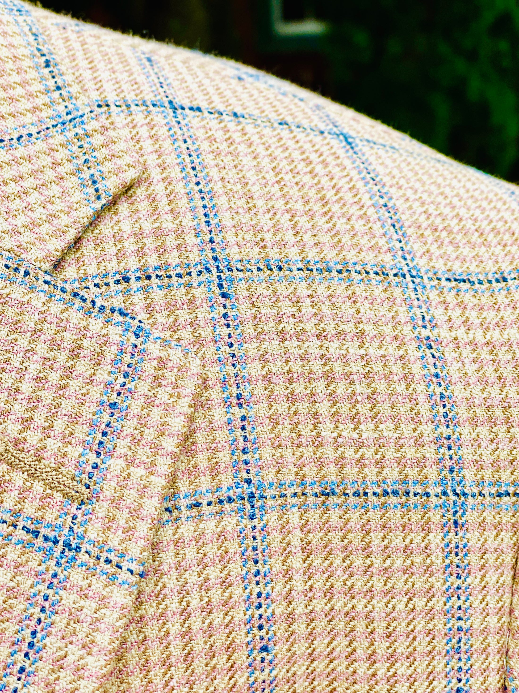 Harrods Flap Pocket Jacket in Soft Salmon and Blue